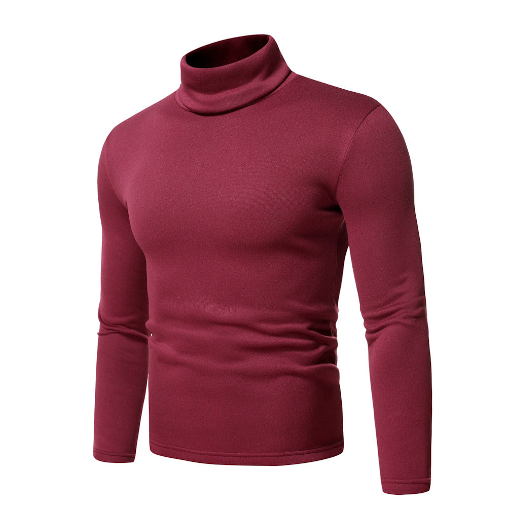 High-quality cotton blend turtleneck sweater for men with a fitted cut Lune London