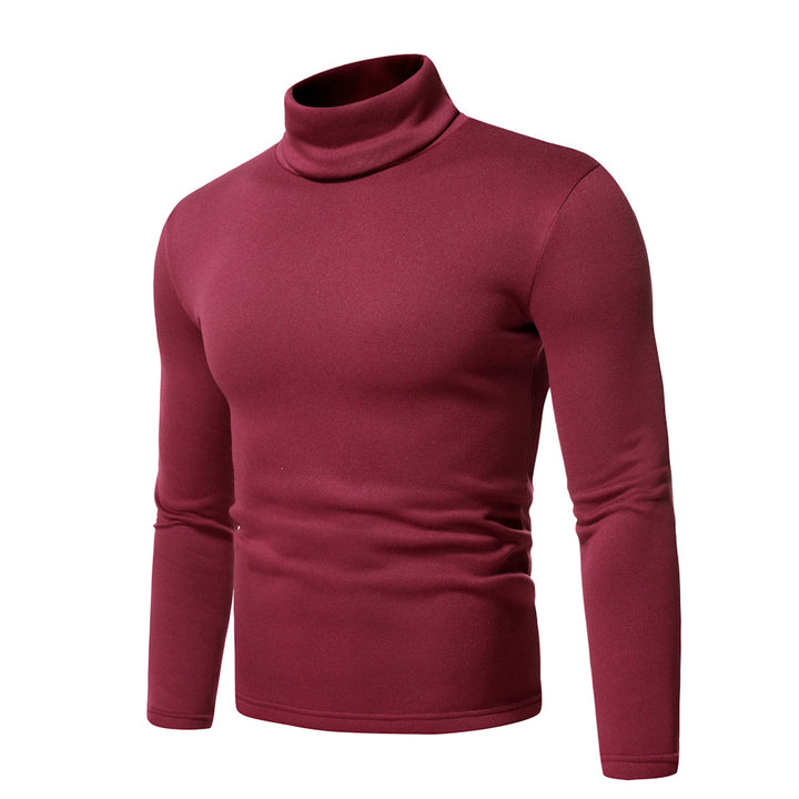 High-quality cotton blend turtleneck sweater for men with a fitted cut Lune London
