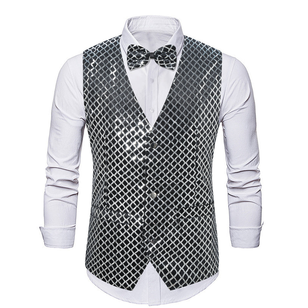 Elegant sequin blazer for men with matching tie closure Lune London