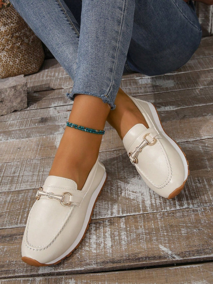 Elegant loafers for ladies with fashionable buckle detail Lune London