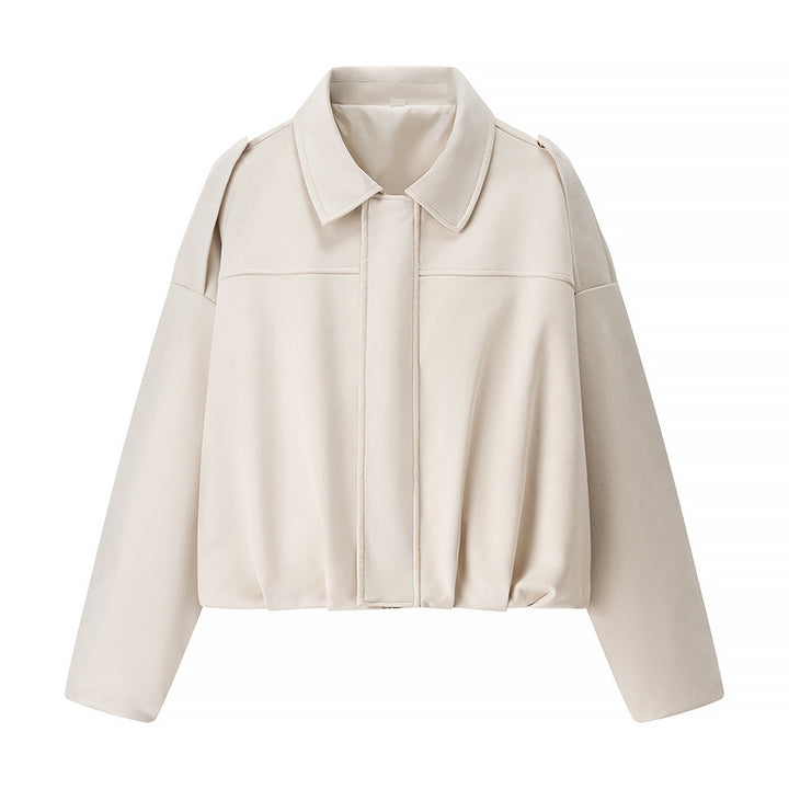 Short transitional jacket for women with modern details and a relaxed fit Lune London