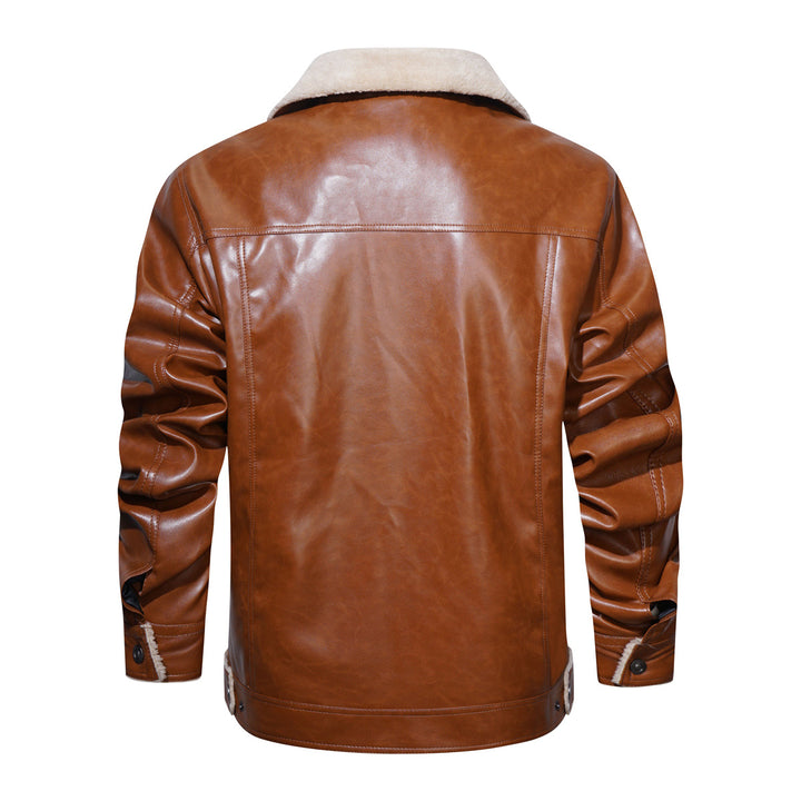 Trendy synthetic leather jacket for men with teddy lining Lune London
