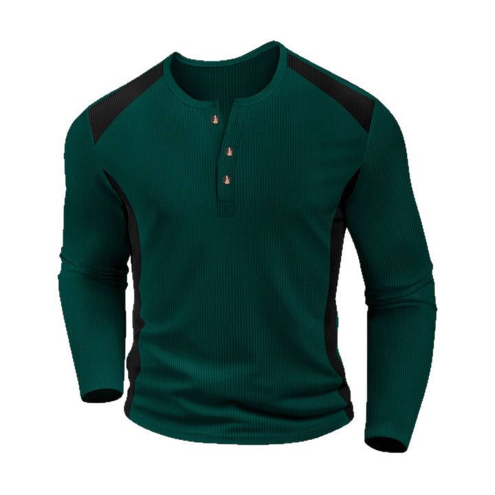 Men's long sleeve shirt with trendy buttons and textured fabric Lune London