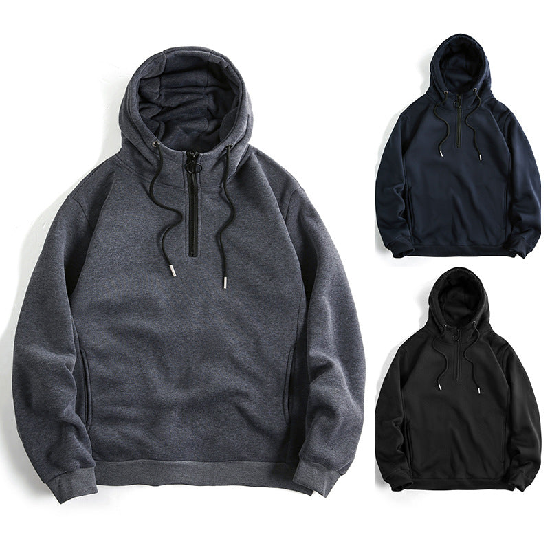 Trendy ladies hoodie with half zipper and soft inner lining Lune London