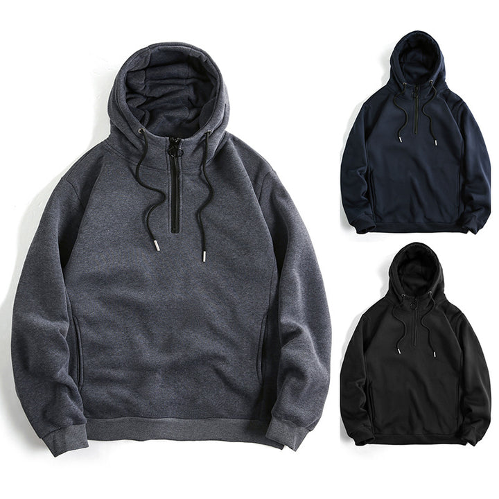 Trendy ladies hoodie with half zipper and soft inner lining Lune London
