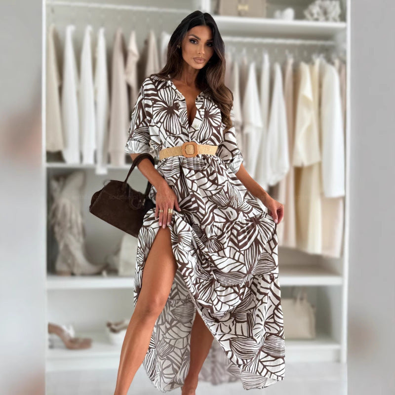 Bohemian floral ruffled maxi dress for women Lune London