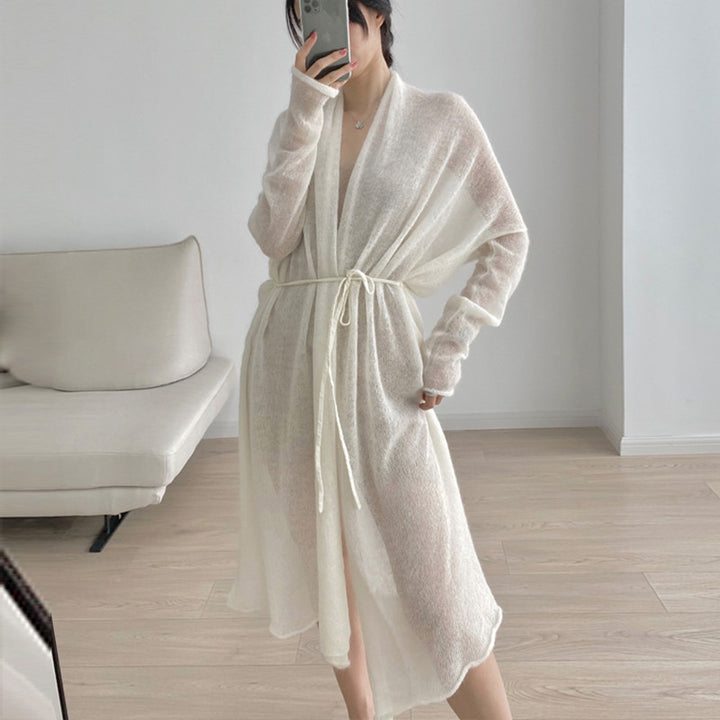 Lightweight kimono dress for women with belt Lune London