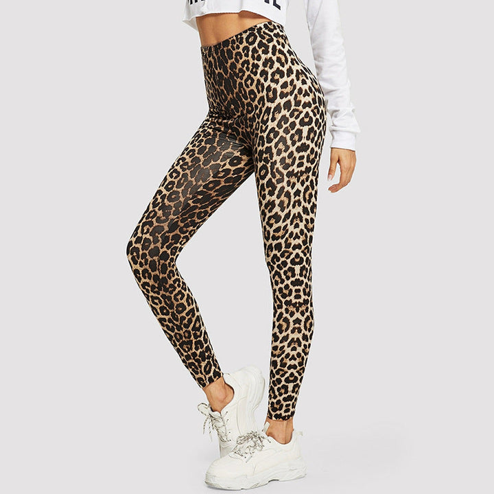 Women's Elegant Leggings In Fashionable Leopard Print Lune London