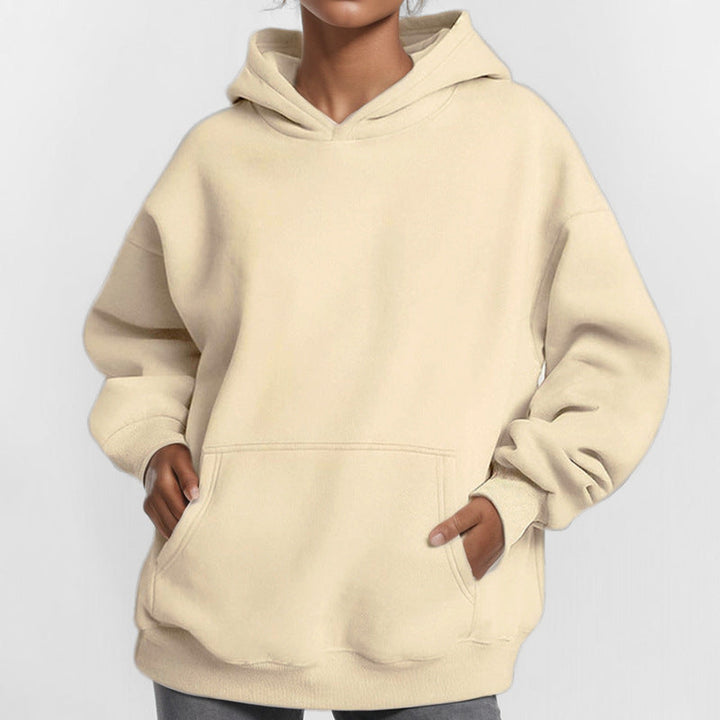 Women's Loose Hoodie Made Of Soft Fleece with Kangaroo Pocket Lune London