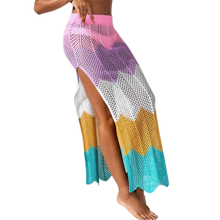 Ladies Bohemian Crochet Maxi Skirt Cover Lune London