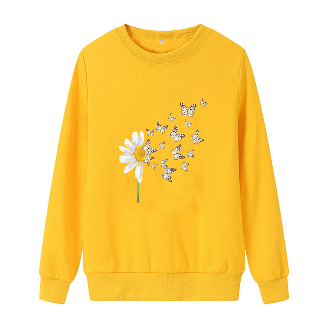 Women's sweatshirt with floral butterfly design Chic & Stil