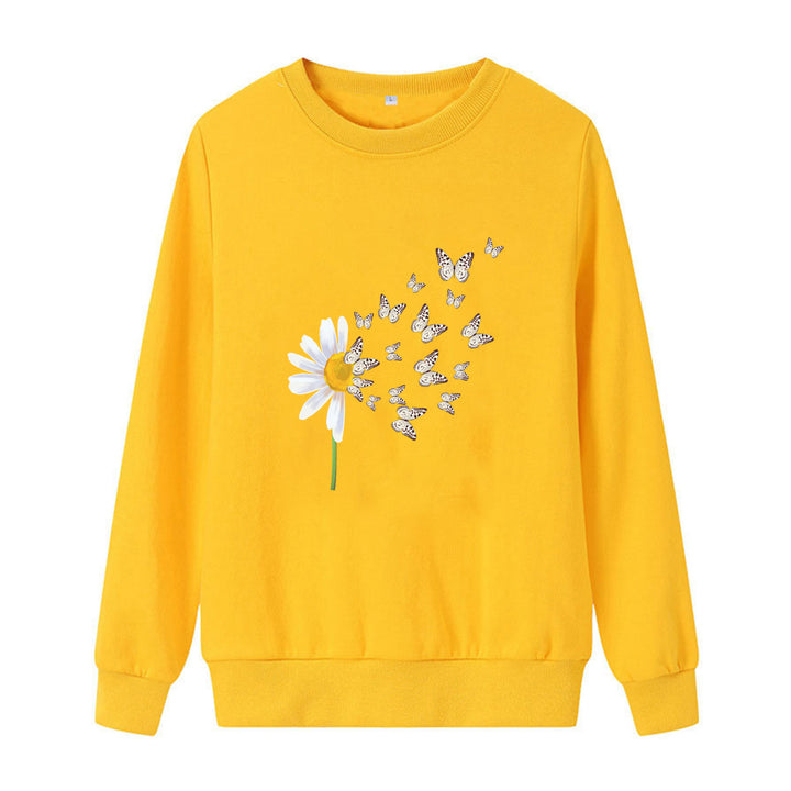 Women's sweatshirt with floral butterfly design Chic & Stil