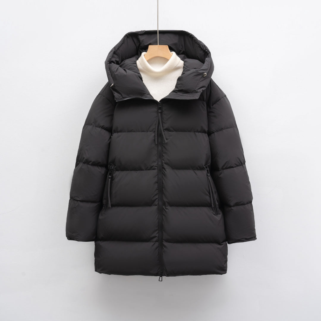 Ladies winter coat in oversized style with hood Lune London