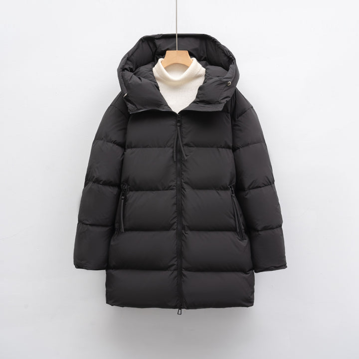 Ladies winter coat in oversized style with hood Lune London