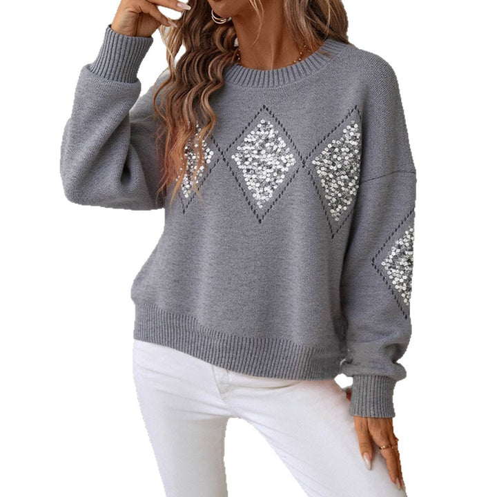 Ladies sparkling sweater with diamond pattern Lune London