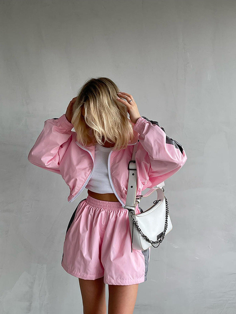 Ladies sporty jumpsuit with elastic belt and stylish cut Lune London