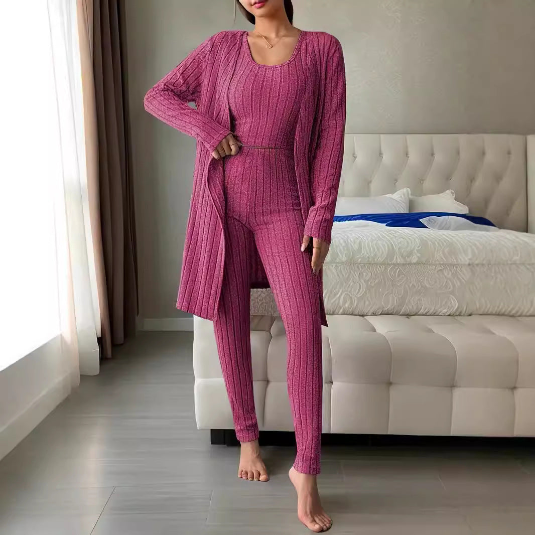 Chic and Stylish Comfortable Knit Loungewear Set for Women