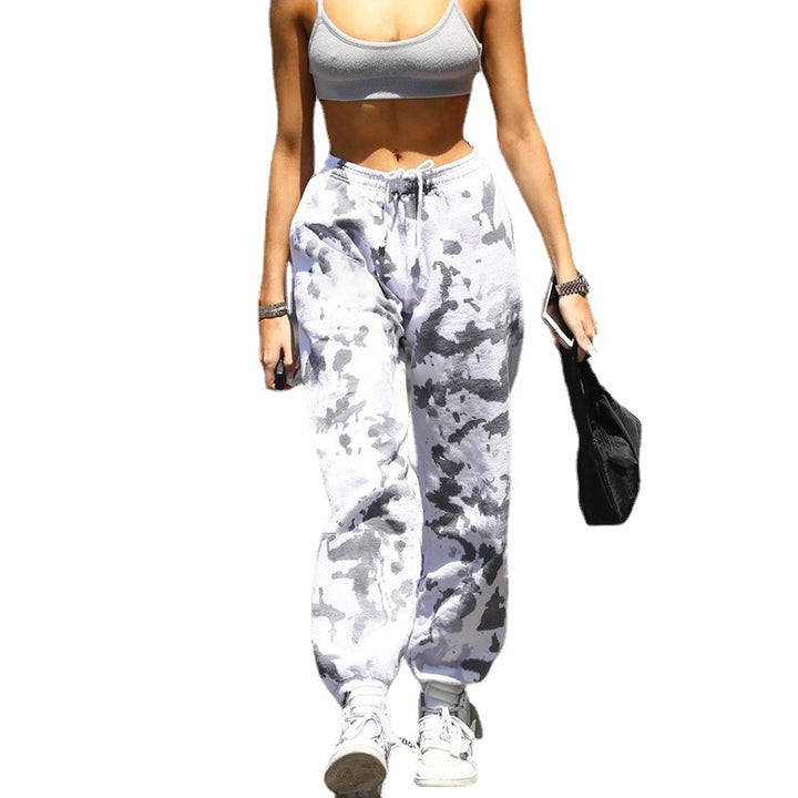 Sport leisure pants for women with a modern batik design Lune London