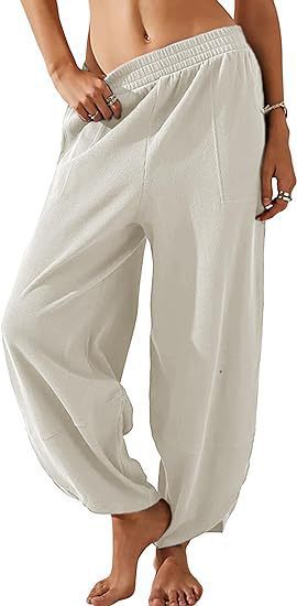 Loose lounge pants for women with elastic waist and pockets Lune London