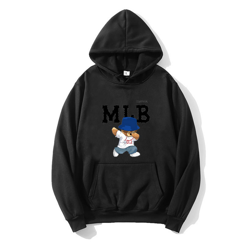 Ladies hoodie with creative animal and lettering design Chic & Stil