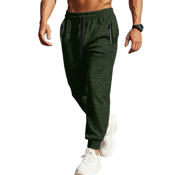Sporty men's joggers with practical zipper and elastic waistband Lune London