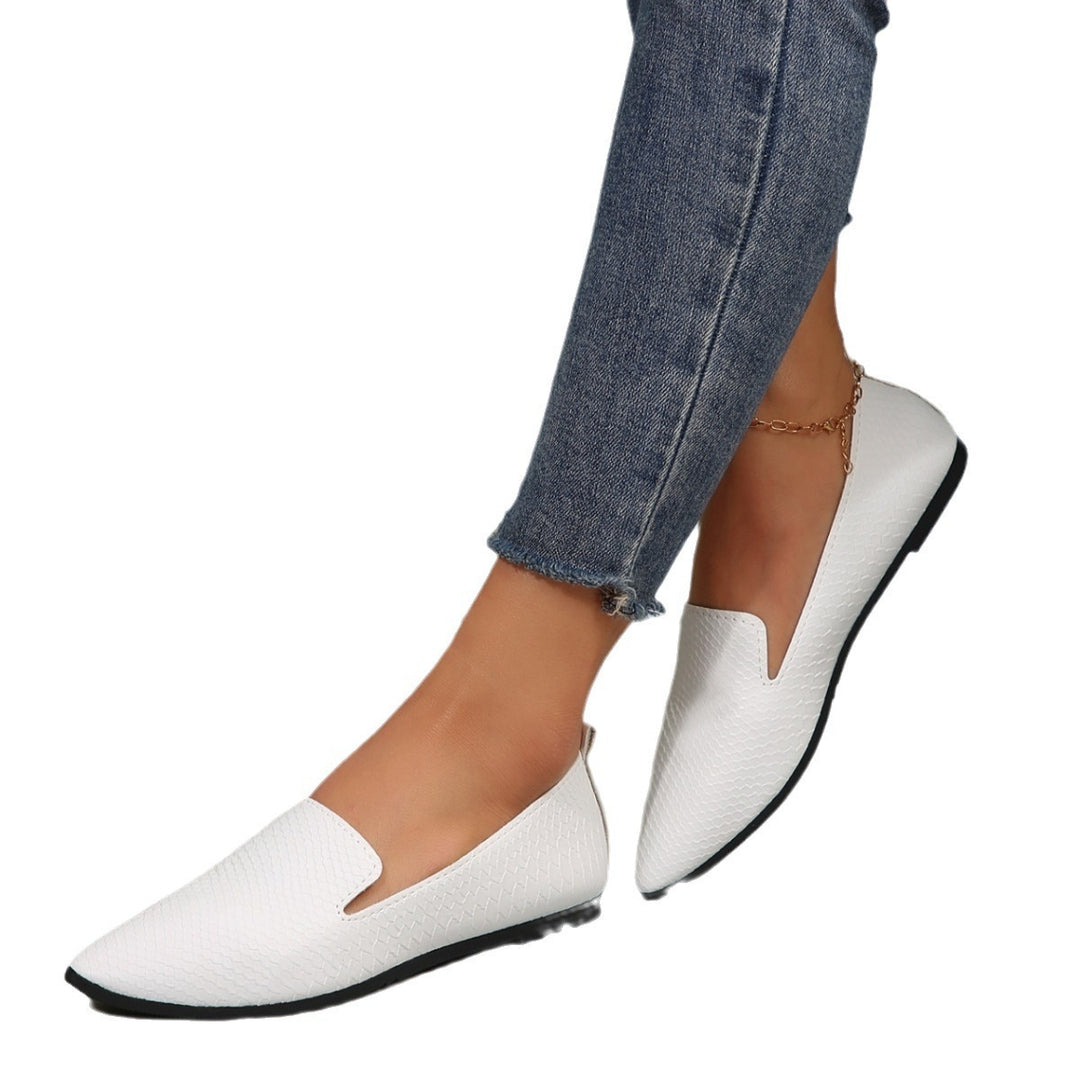 Ladies leather pointed toe slippers Lune London
