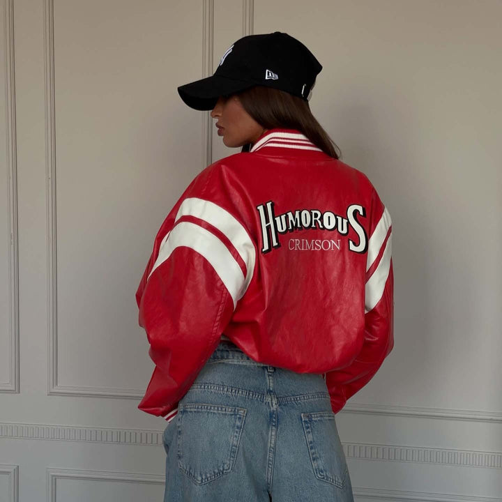 Women's sporty varsity jacket with a relaxed fit and modern application Lune London