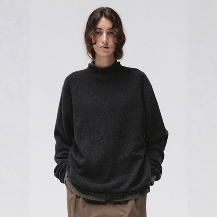 Pull en maille confortable à col montant pour femme Chic & Stil