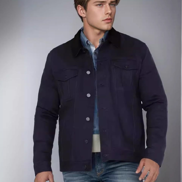 Classic style denim jacket for men with practical pockets Lune London
