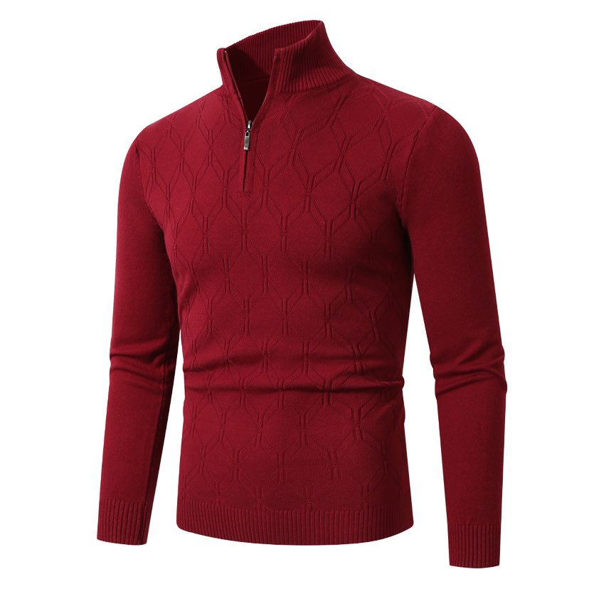 Men's knitted sweater with a modern textured pattern Lune London