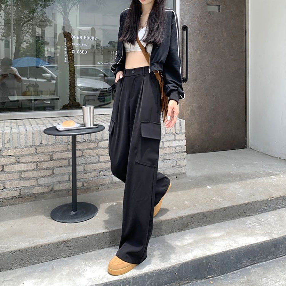 Women Elegant Cargo Pants with Wide Cut Chic & Stil