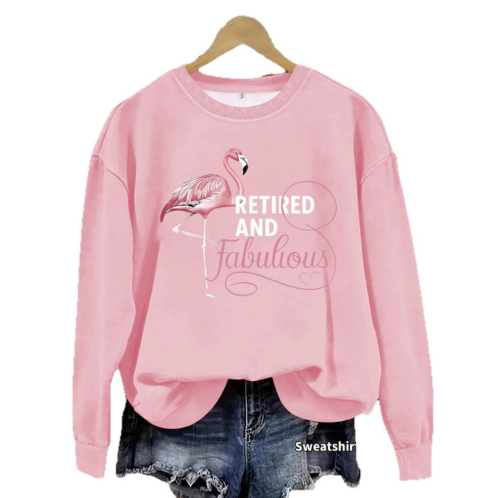 Sweatshirt femme avec motif de flamant rose unique et impression inspirante Chic & Stil