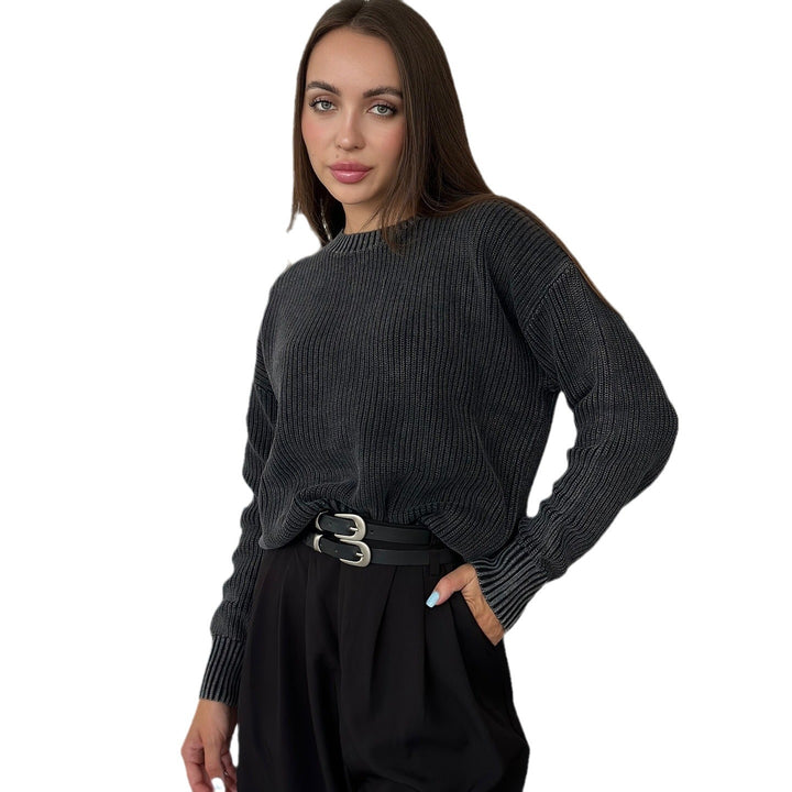 Chunky knit sweater for women with trendy rib pattern Lune London