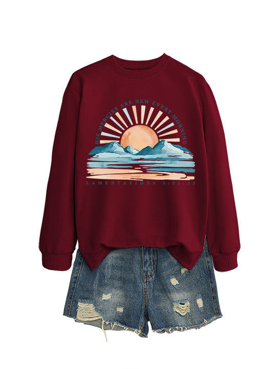 Sweatshirt pour femmes avec design inspirant de lever de soleil et coupe décontractée Chic & Stil