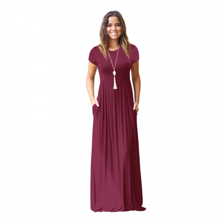 Robe maxi femme avec poches pratiques et coupe fluide à la mode Chic & Stil