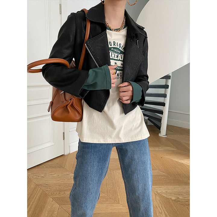 Ladies short jacket in biker style Chic & Stil