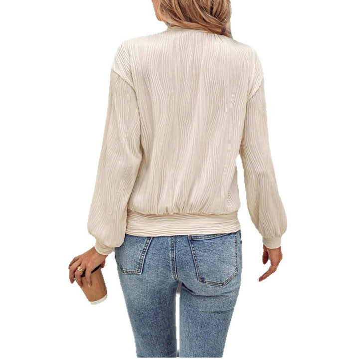 Casual sweatshirt for women in textured fabric with elastic edges Lune London