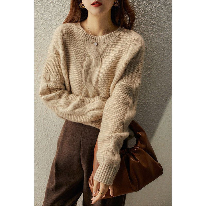 Pull en tricot confortable pour femmes avec motif texturé Chic & Stil