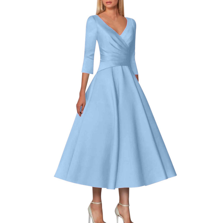 Ladies Elegant Midi Wrap Dress Lune London