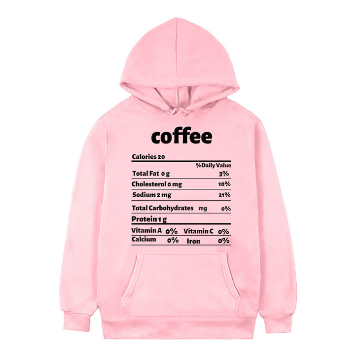 Women's hoodie with creative nutritional design Lune London
