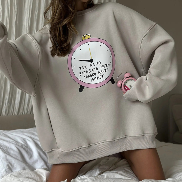Oversized sweatshirt for women with creative graphics Lune London