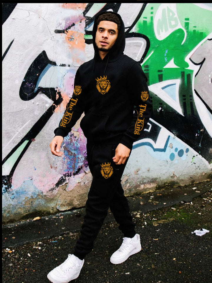 Men's sporty hoodie and jogging set with royal pattern Lune London