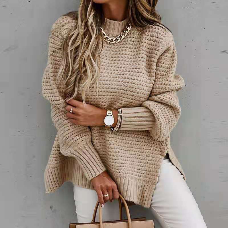 Chunky knit pullover for women with textured surface and relaxed fit Lune Londonl