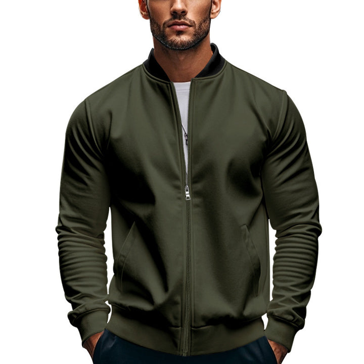 Sporty bomber jacket for men with zipper and elastic cuffs Lune London