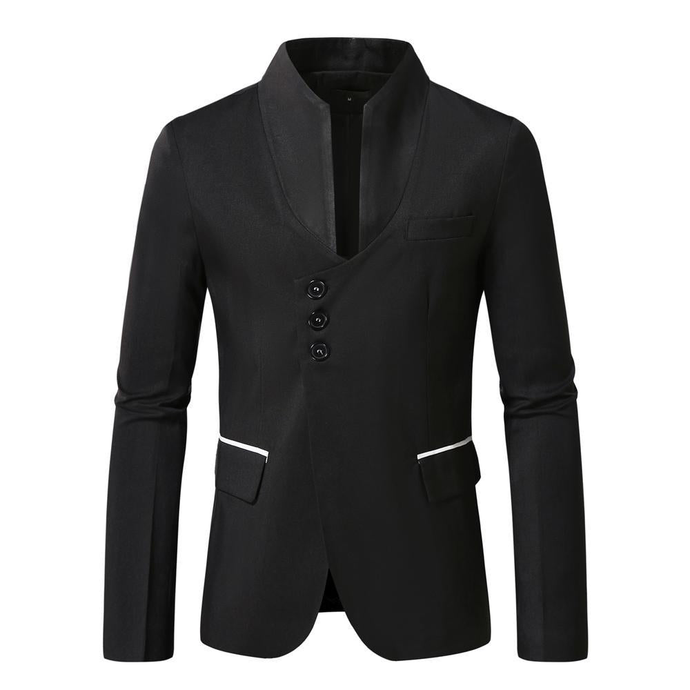 Ladies Elegant Blazer with Narrow Collar and Contrasting Edges Lune London
