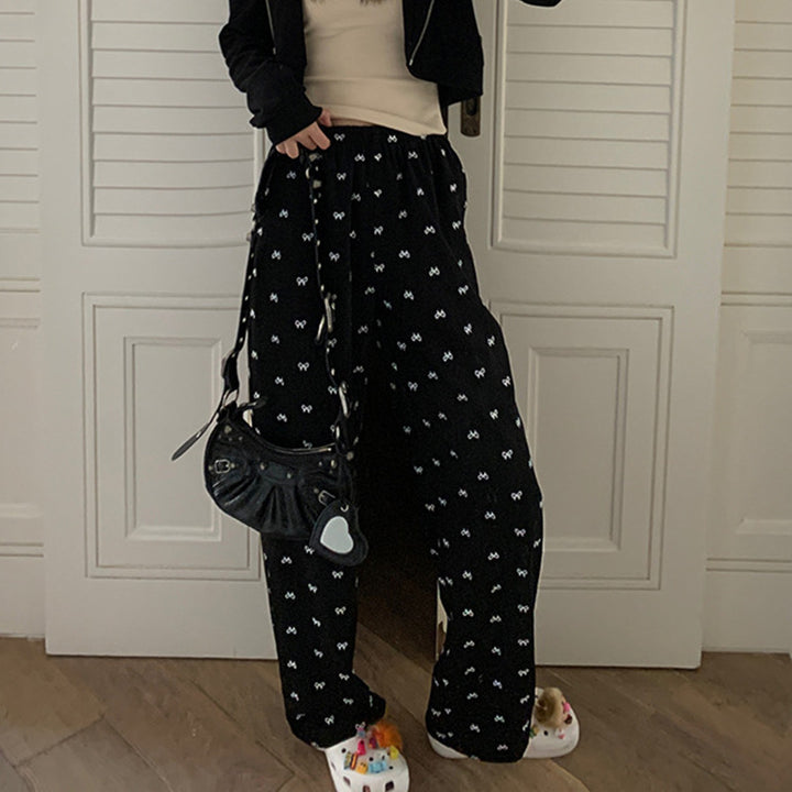 Women Comfortable Palazzo Pants with Elegant Pattern Chic & Stil