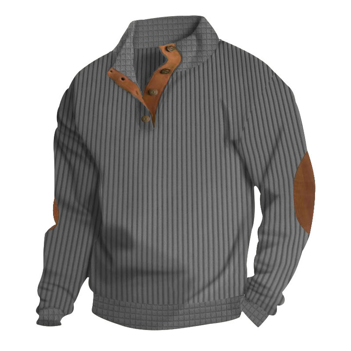 Men's stylish and comfortable sweater with leather details Lune London