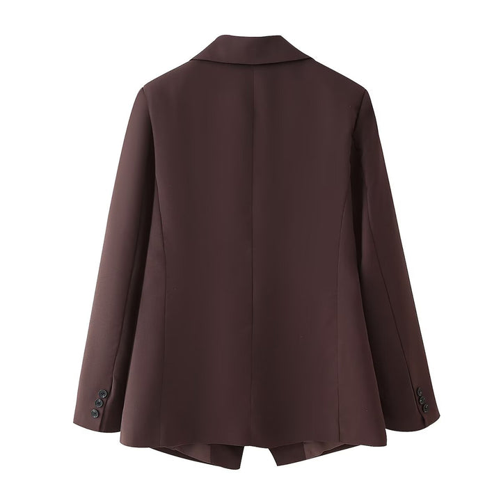 Blazer jacket for women with double treatment featuring a stylish cut and practical pockets Lune London
