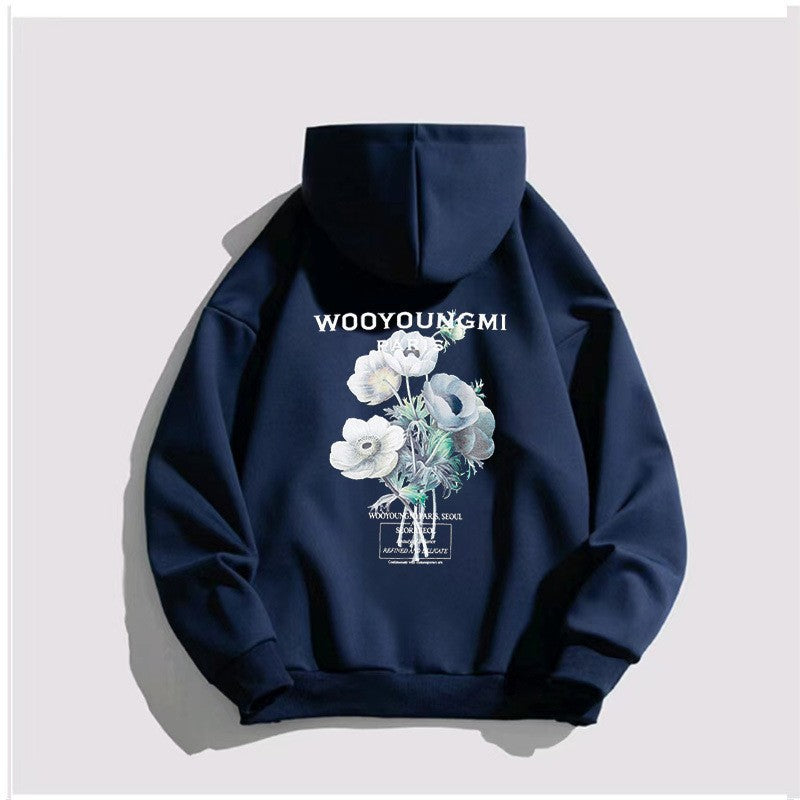 Women's hoodie with artistic floral print Chic & Stil