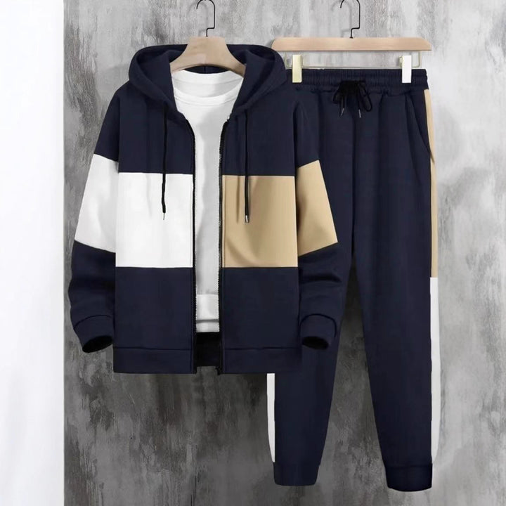 Casual tracksuit for men with contrasting color panels and practical pockets Lune London